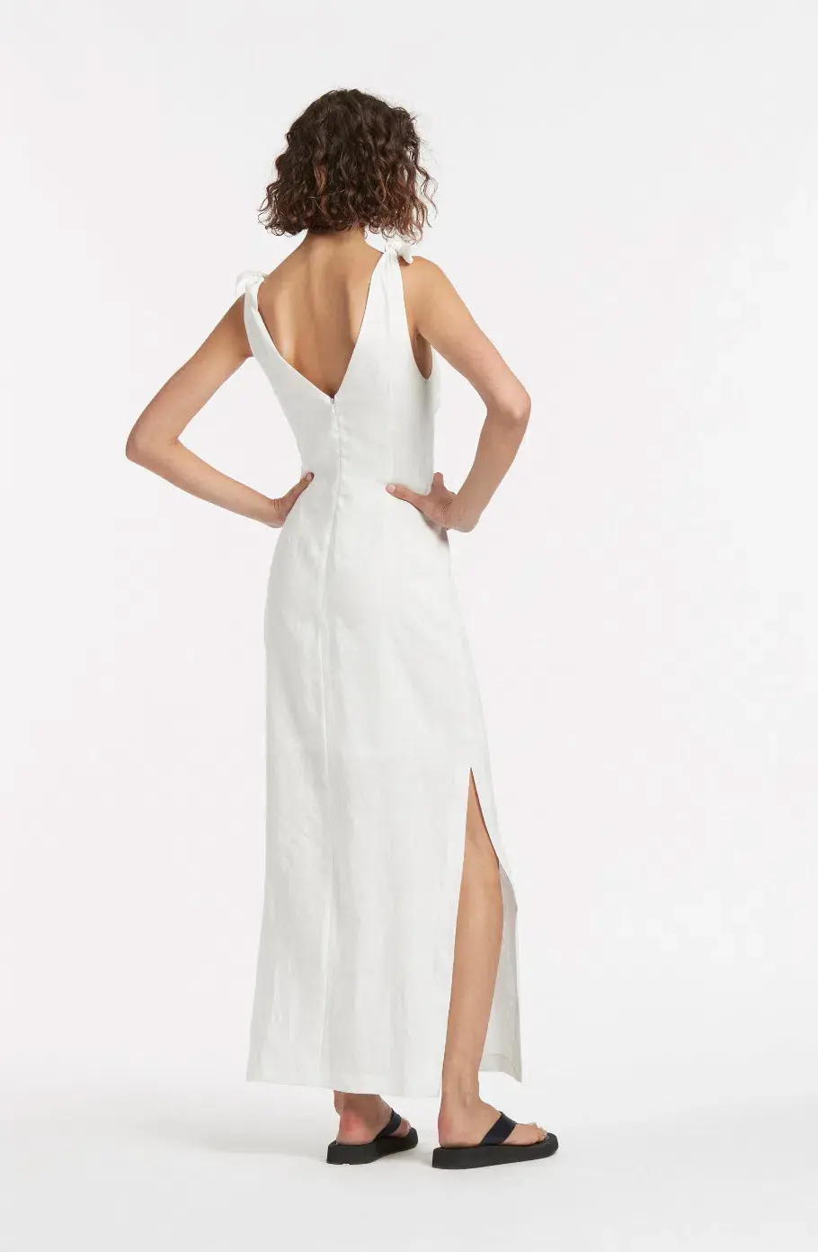 Sir The Label Print Alexandre Tie Midi Dress Ivory Size 0 / AU 6 for rent on The Volte - main image