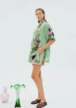 Alemais Meagan Linen Shorts And Shirt Set Print Size AU 16 for rent on The Volte - image 4