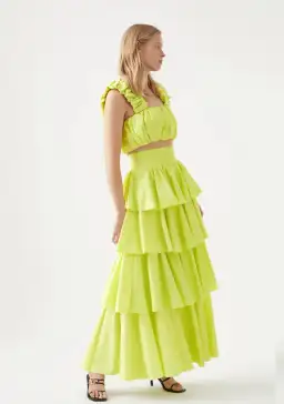 Aje Medina Set in Lime Green Size AU 6 for rent on The Volte - image 2