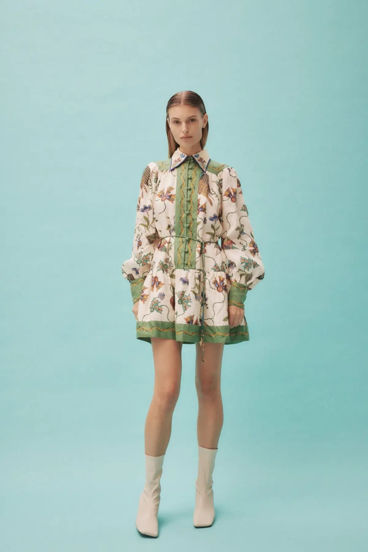 Alemais Birdie Mini Dress Print Size 6 - Image 1