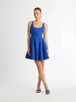 Sheike Santorini Linen Mini Dress Blue Size 14