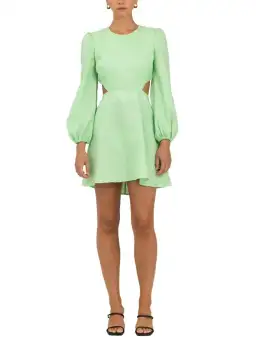 The Wolfgang Safi Linen Cut Out Dress Mint Size 8 for rent on The Volte - image 1