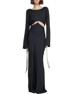 Bec & Bridge Diamond Days Long Sleeve Maxi Dress Black Size 6 for rent on The Volte - image 1