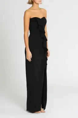 Jay Godfrey Varys Strapless Ruffle Gown in Black Size 10 for rent on The Volte - image 2