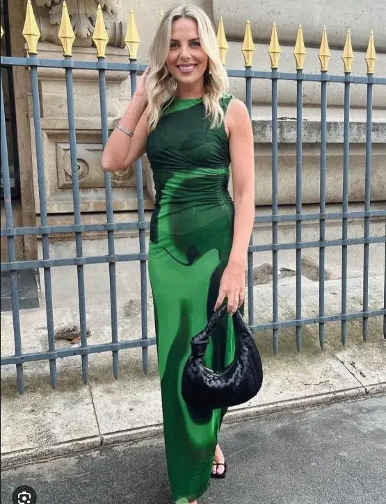 Scanlan Theodore Italian Watercolour Dress in Safari Size AU 10 for rent on The Volte - main image