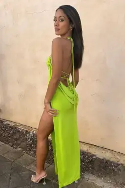 Melani The Label Marlo Gown in Green Size 6 for rent on The Volte - image 7