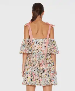 Talulah Bittersweet Flounce Mini Dress Multi Floral Size S / AU 8 for rent on The Volte - image 3