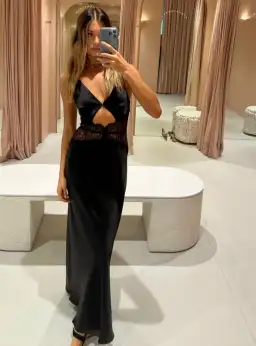 Bec & Bridge Camille Maxi Dress Black Size 12 for rent on The Volte - image 5