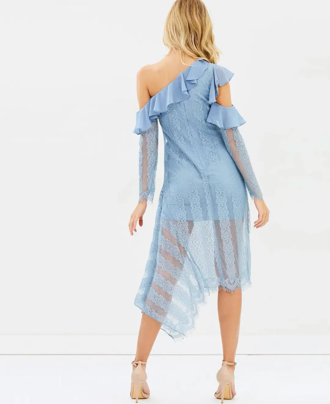 Keepsake the Label Better Days Lace Midi Dress Dusty Blue Size XS / AU 6 for rent on The Volte - main image