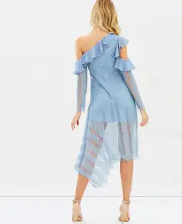 Keepsake the Label Better Days Lace Midi Dress Dusty Blue Size XS / AU 6 for rent on The Volte - image 3