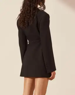 Shona Joy Irena Blazer Mini Dress Black Size 8 for rent on The Volte - image 3