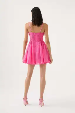 Aje Evangeline Cornelli Mini Dress Pink Size 8 for rent on The Volte - image 3