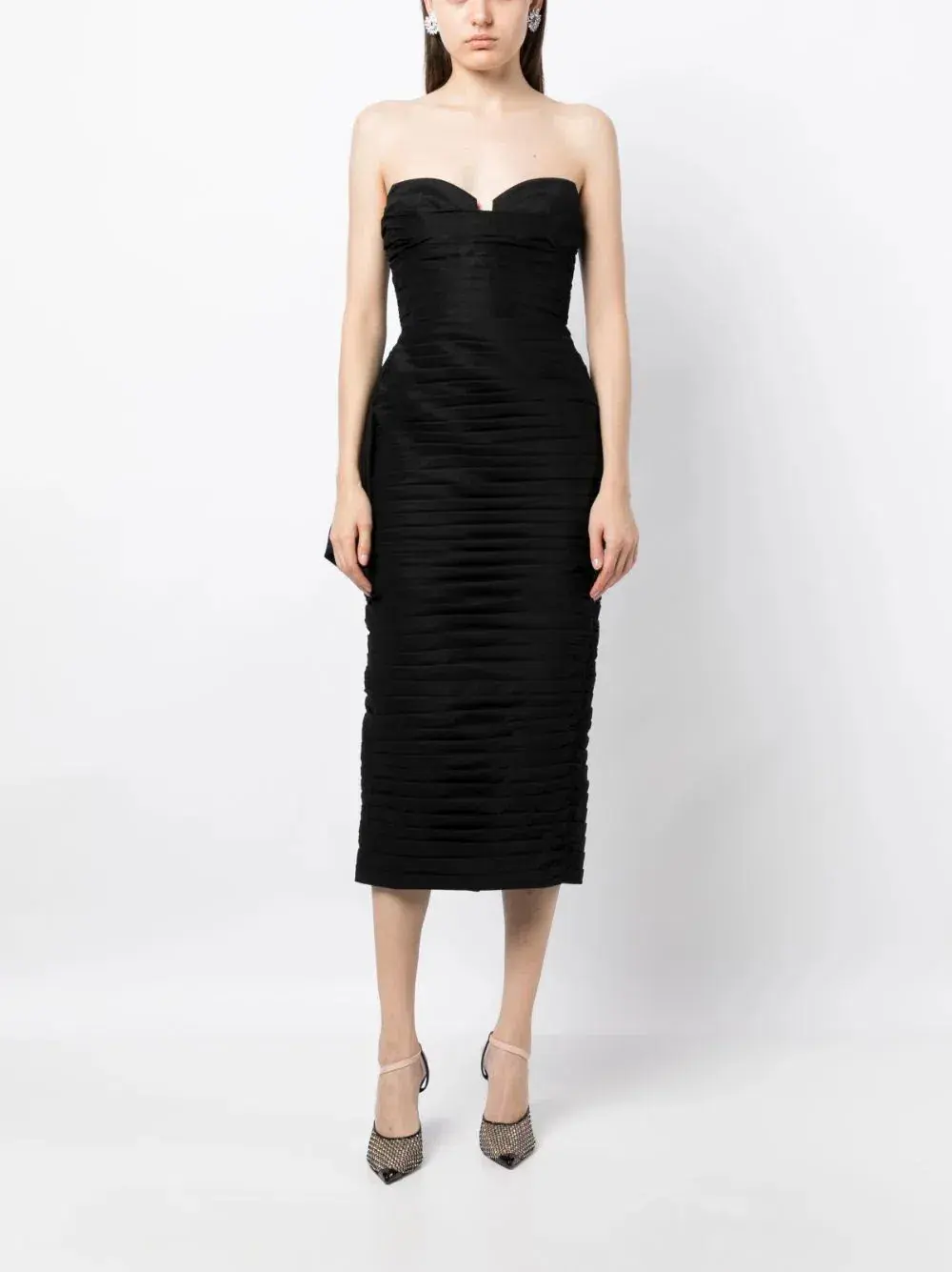 Rachel Gilbert Marji Midi Dress Black Size 10 for rent on The Volte - main image