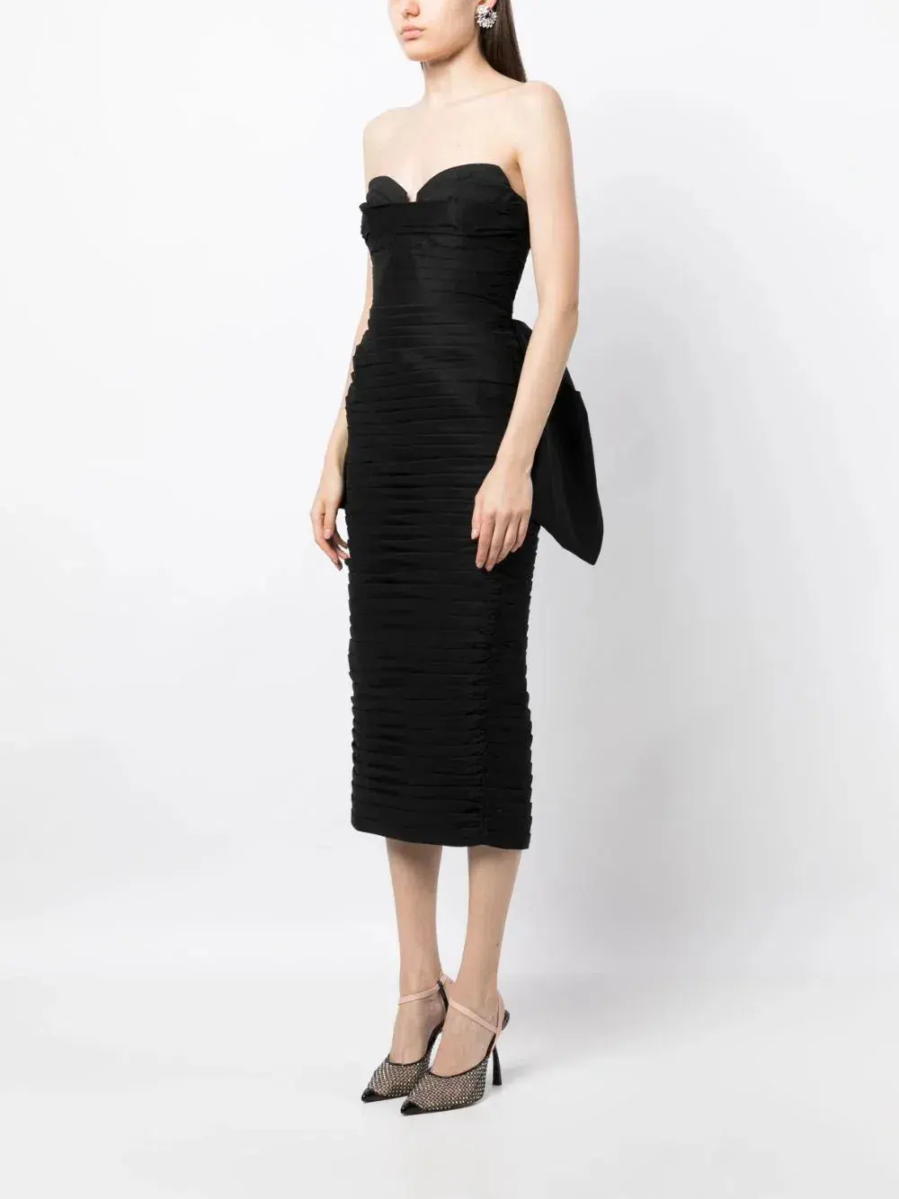 Rachel Gilbert Marji Midi Dress Black Size 10 for rent on The Volte - main image