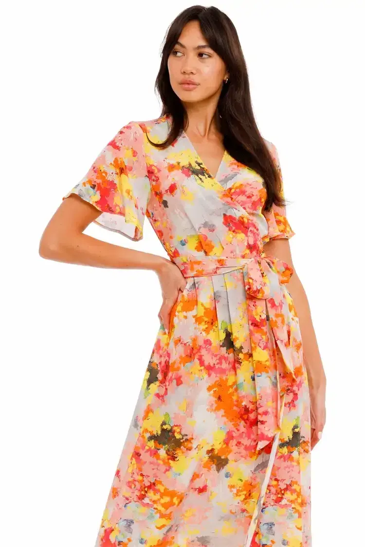 Kate Sylvester Meg Midi Dress in Sunshine Size 8 for rent on The Volte - main image