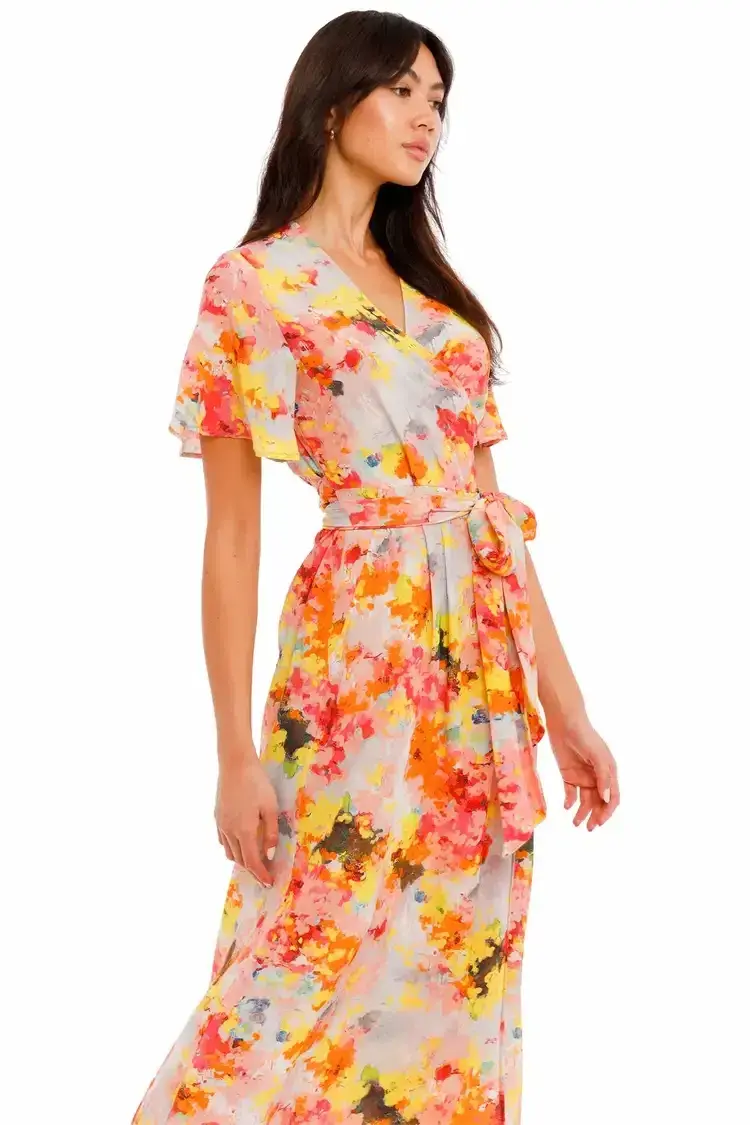 Kate Sylvester Meg Midi Dress in Sunshine Size 8 for rent on The Volte - main image
