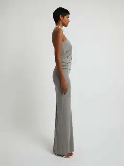 Christopher Esber Strapless Ruched Dress Grey Size 10 for rent on The Volte - image 3