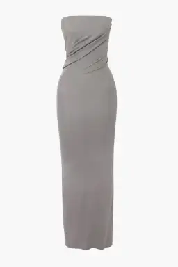 Christopher Esber Strapless Ruched Dress Grey Size 10 for rent on The Volte - image 2