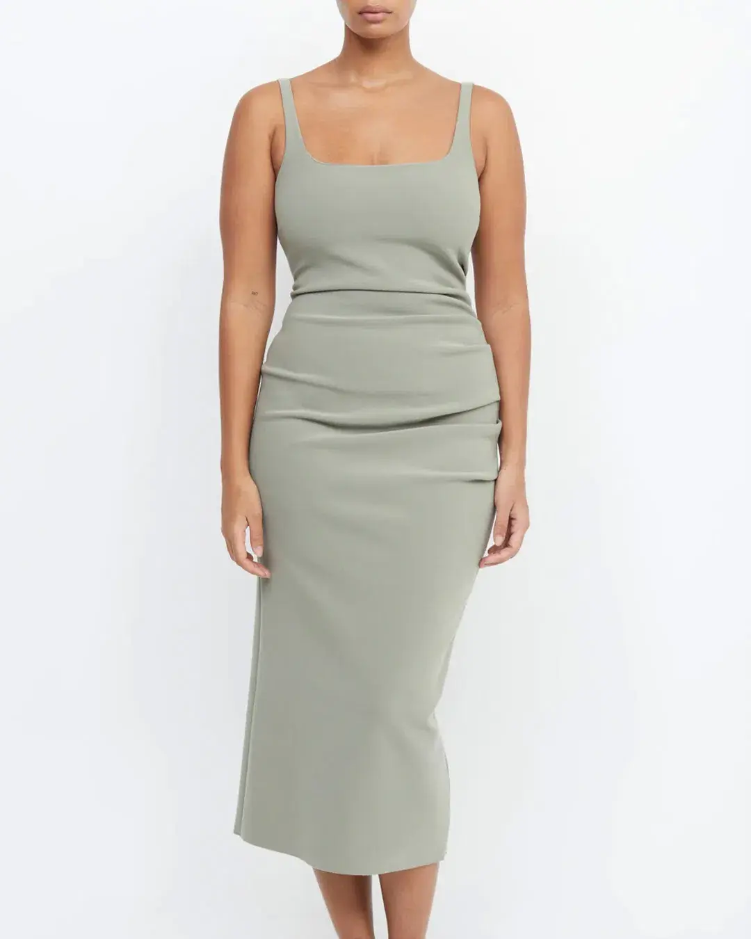 Bec & Bridge Be Mine Square Neck Dress Sage Size 10 for rent on The Volte - main image