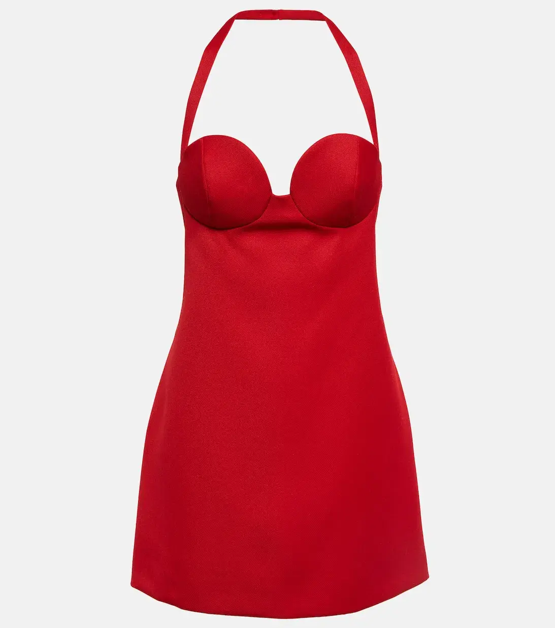 Magda Butrym Halterneck Bustier Mini Dress Red Size 6 - Image 3