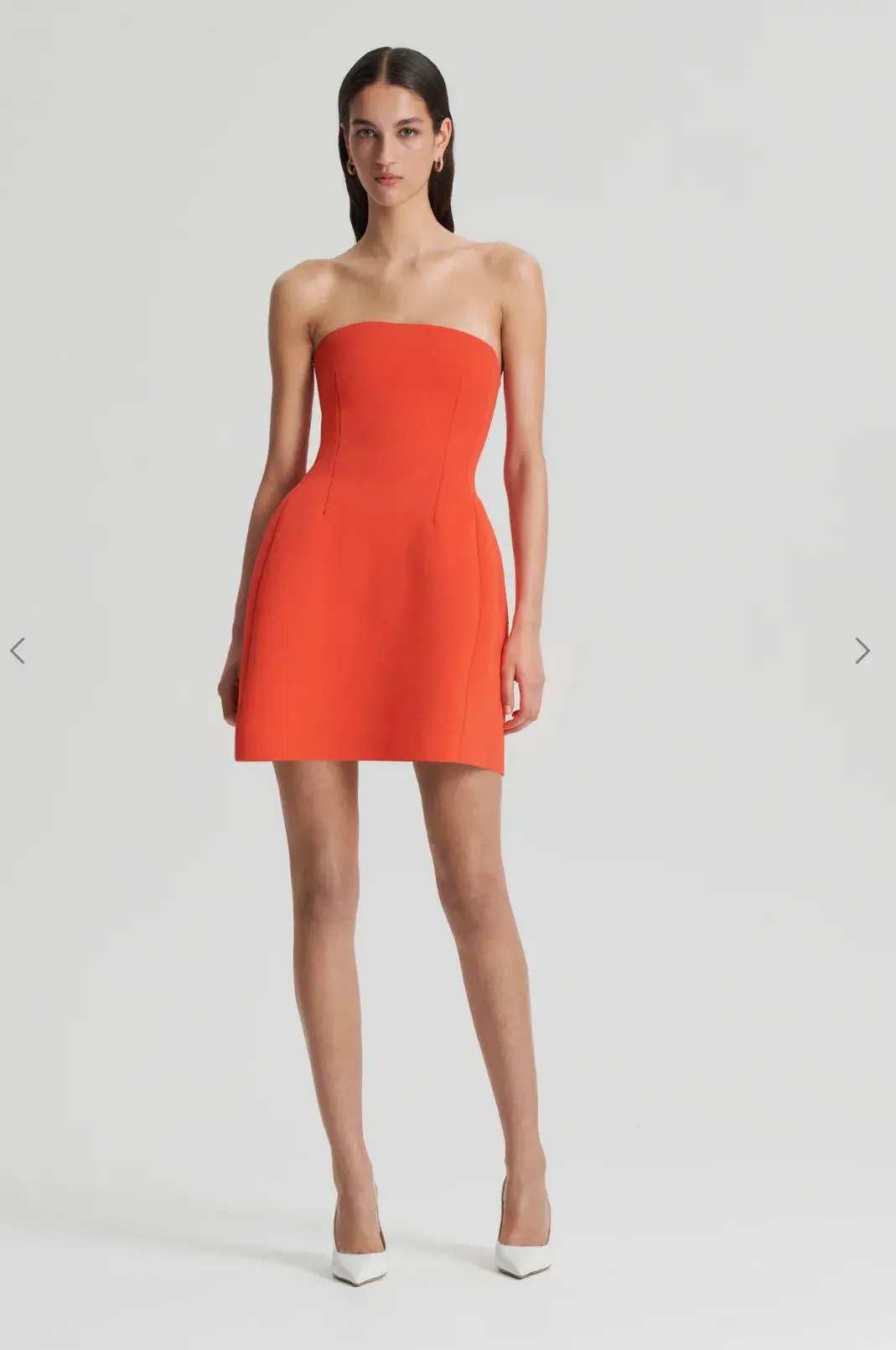 Scanlan Theodore crepe knit peplum dress for rent on The Volte - main image