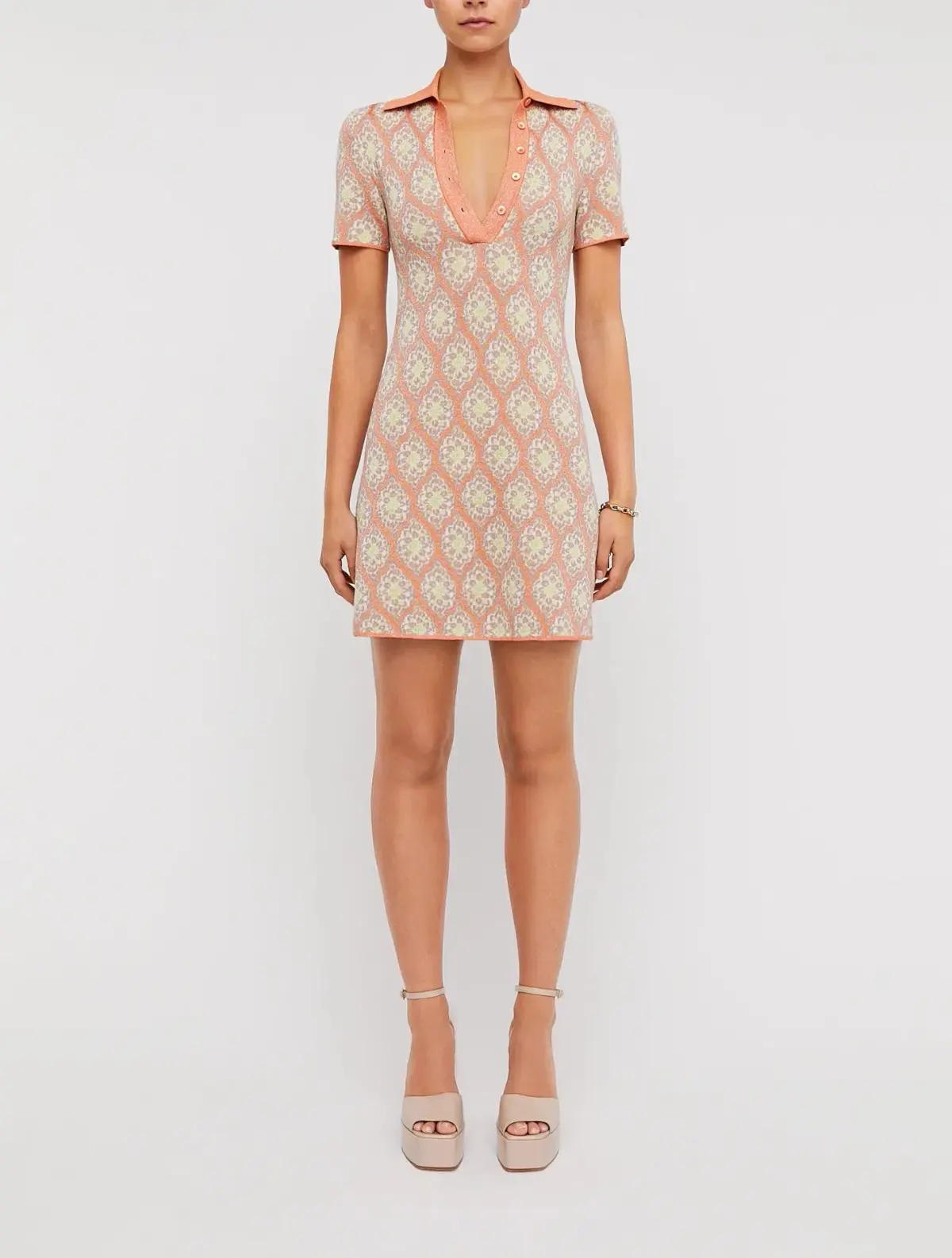 Scanlan Theodore The Knit Brocade Dress Print Size 6 - Image 3