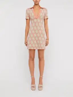 Scanlan Theodore The Knit Brocade Dress Print Size 6 for rent on The Volte - image 3