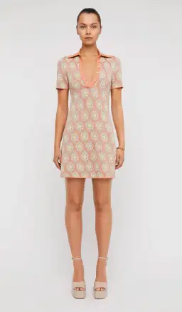 Scanlan Theodore The Knit Brocade Dress Print Size 6 for rent on The Volte - image 1