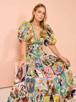 Alemais Evergreen Midi Dress Multi Size 10 for rent on The Volte - image 3