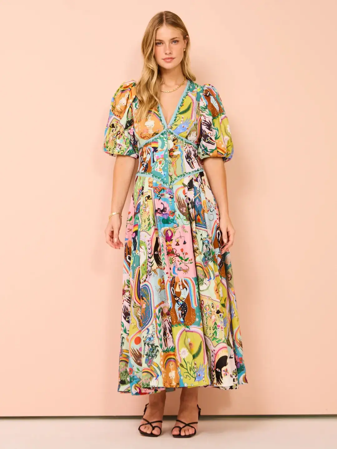 Alemais Evergreen Midi Dress Multi Size 10 for rent on The Volte - main image