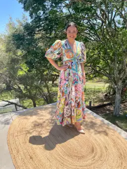 Alemais Evergreen Midi Dress Multi Size 10 for rent on The Volte - image 7