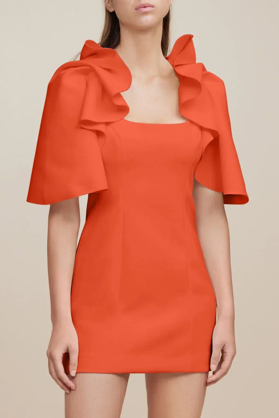 Acler Gwynne Dress in Tangerine Size 6 for rent on The Volte - main image