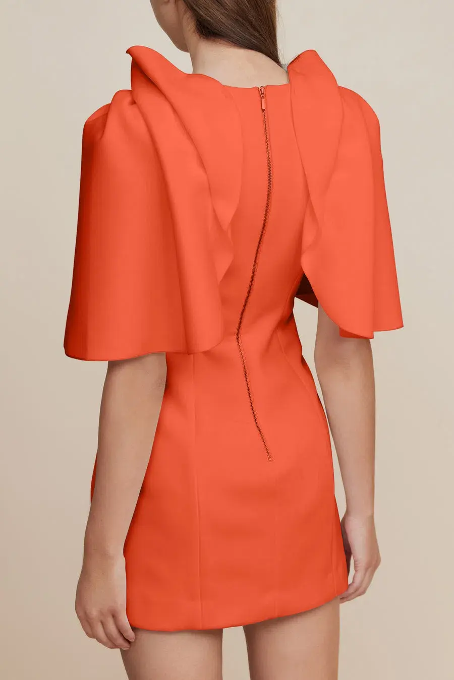Acler Gwynne Dress in Tangerine Size 6 for rent on The Volte - main image