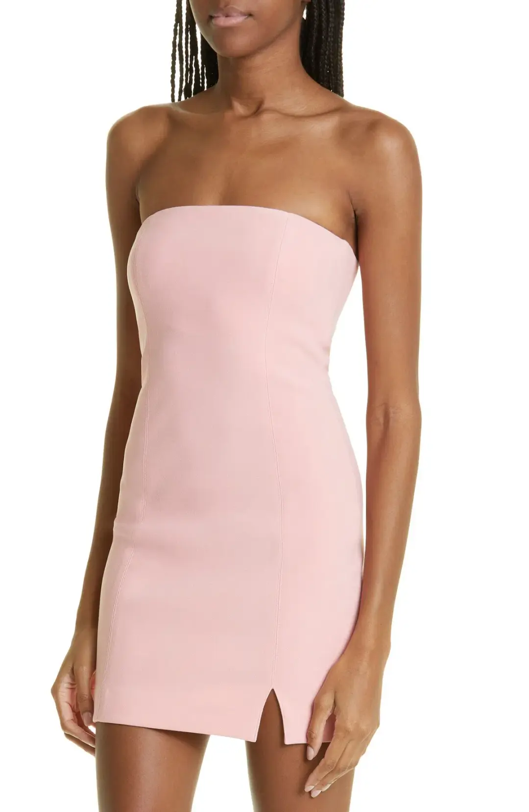 Bec & Bridge Karina Strapless Split Dress Guava Size 8 for rent on The Volte - main image