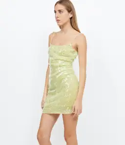 Bec & Bridge Venus Sequin Mini Dress Yellow Size 10 for rent on The Volte - image 6