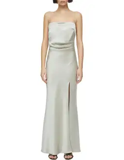 Bec & Bridge Nadia Square Neckline Tuck Detailing Maxi Dress Ecru Size 10 for rent on The Volte - image 1