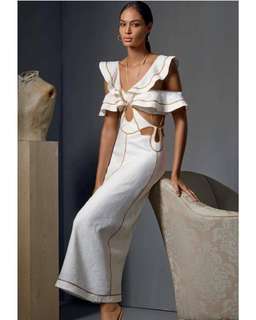 Zimmermann Painted Heart Flutter Dress Cream Size 6 for rent on The Volte - image 1