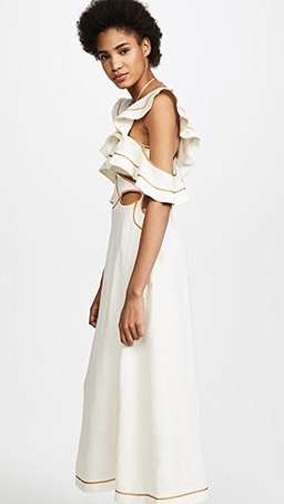 Zimmermann Painted Heart Flutter Dress Cream Size 6 for rent on The Volte - image 2