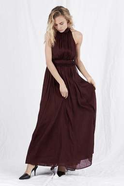 Aje Georgia Maxi Dress Burgundy Size 6