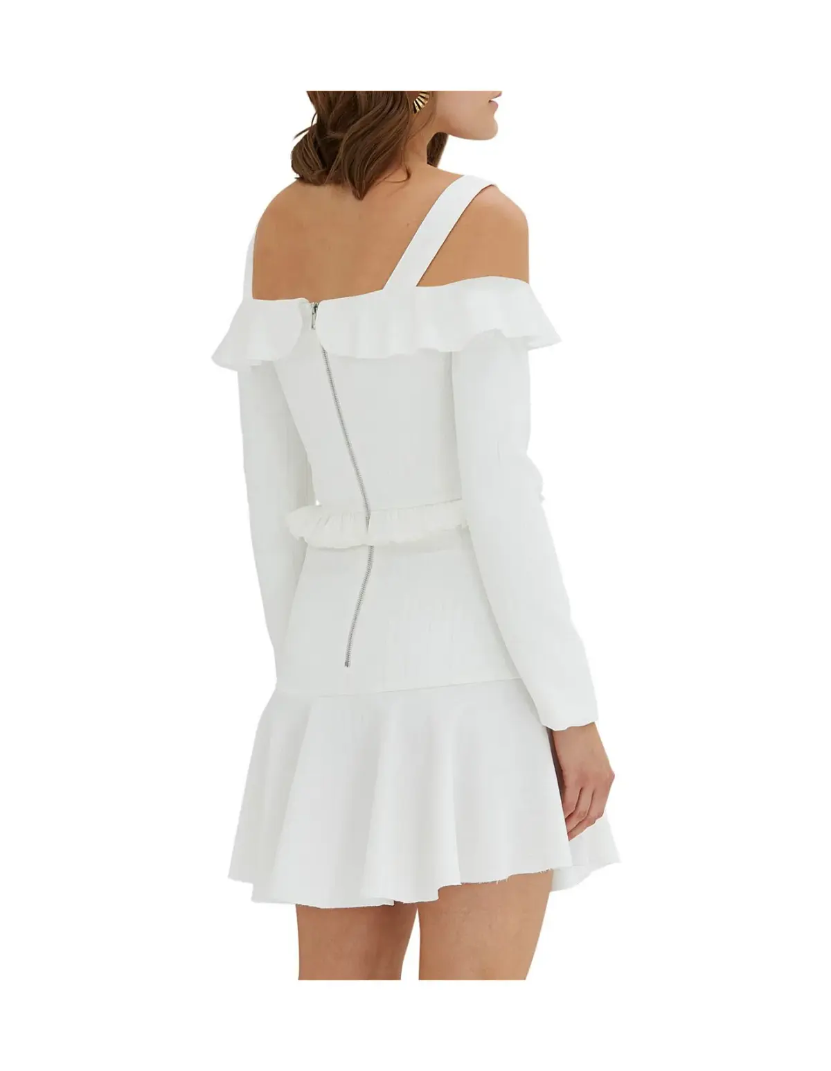 By Johnny Marie Gold Dust Mini Dress White Size 6 - Image 2