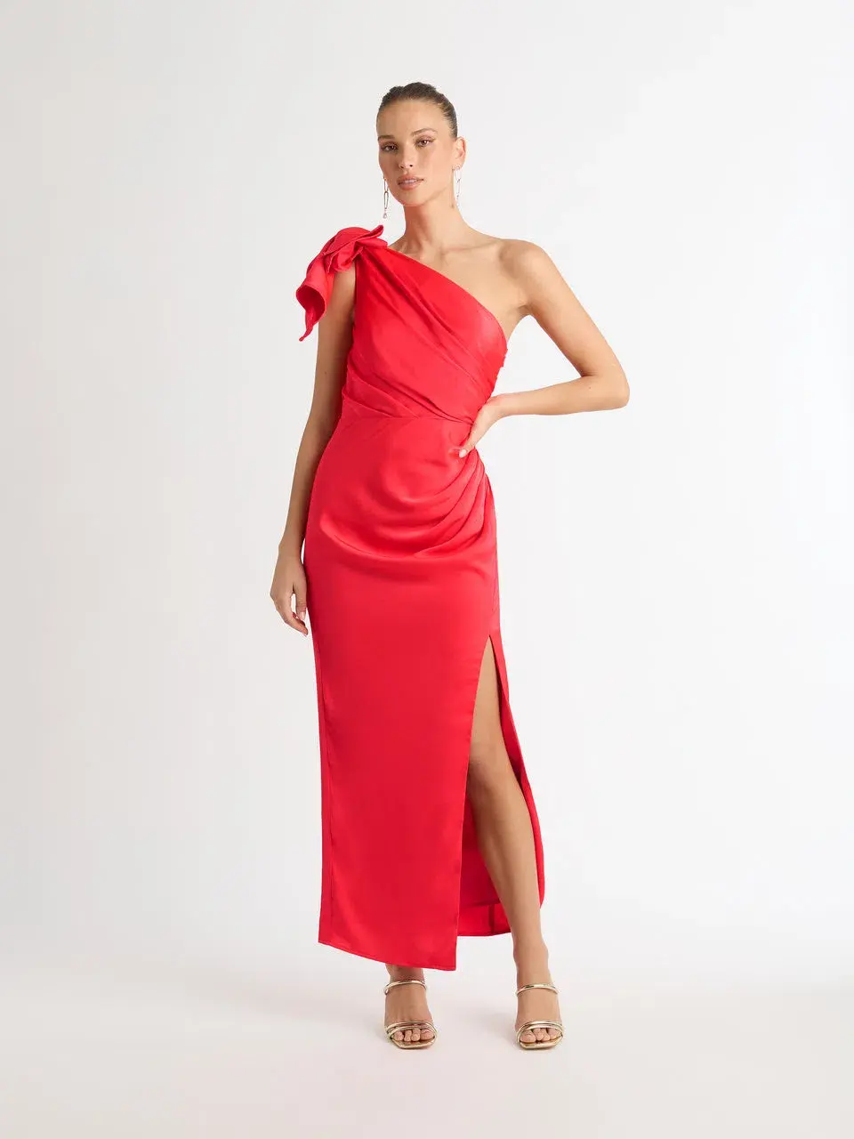 Sheike Glamour Maxi Dress Red Size 14 for rent on The Volte - main image