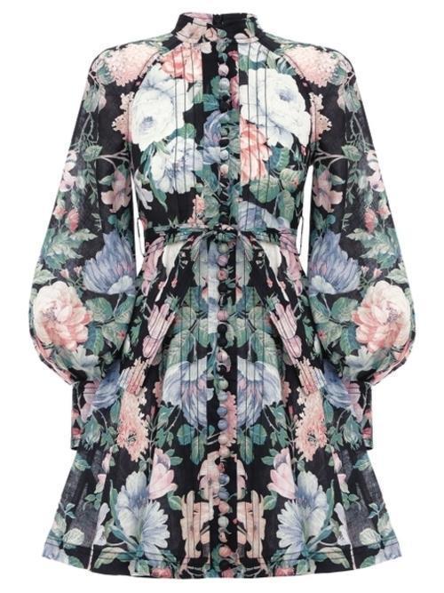 Zimmermann Verity Rouleau Short Dress Print Size 8 for rent on The Volte - main image