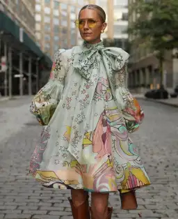 Zimmermann Concert Tie Neck Mini Dress Mint Collage Size 0 / AU 8 for rent on The Volte - image 5