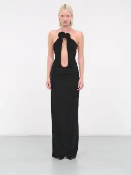 Magda Butrym Plunge Maxi Dress Black Size 6 for rent on The Volte - image 3