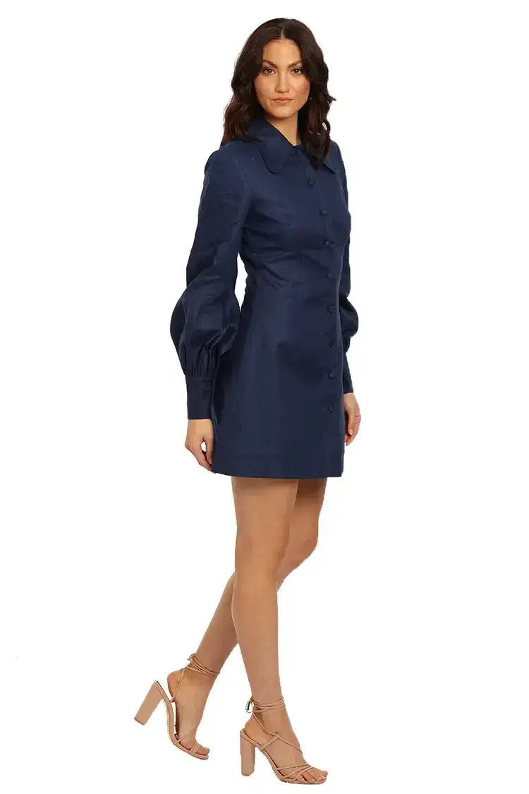 Leo Lin Luminous Mini Dress in Blue Size 10 - Image 2