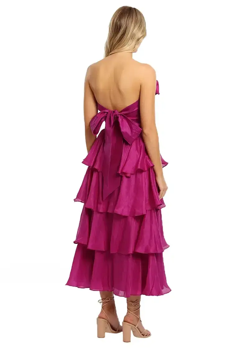 Leo Lin Violet Bustier and Skirt Set Size 12 for rent on The Volte - main image