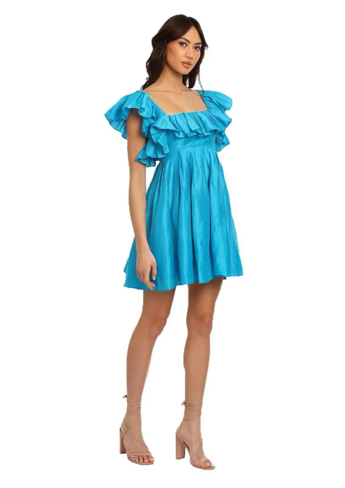 Leo Lin Azure Mini Dress in Blue Size 6 - Image 1