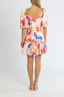 Leo Lin The Carousel Mini Dress in Rainbow Carousel Size 14 for rent on The Volte - image 3