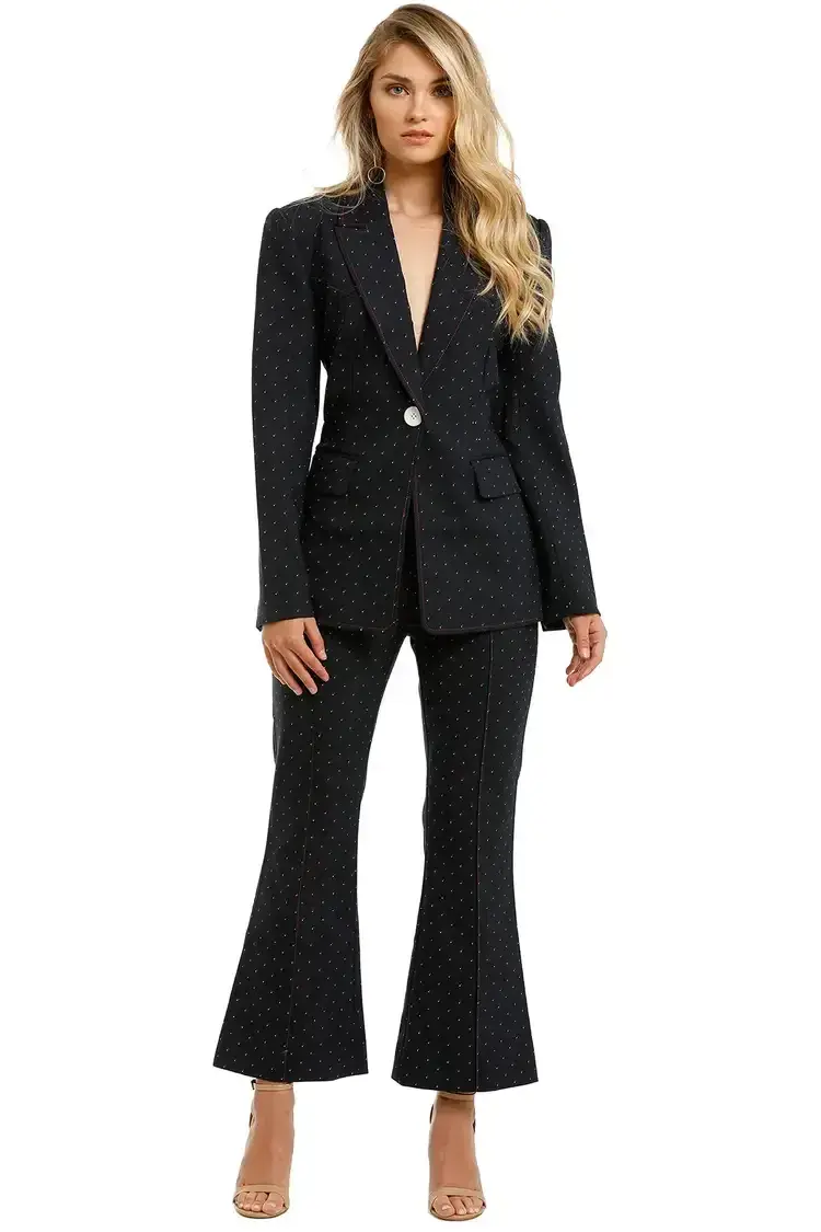 Lover Jagger Tailored Jacket and Pant Set in Navy Size 12 for rent on The Volte - main image