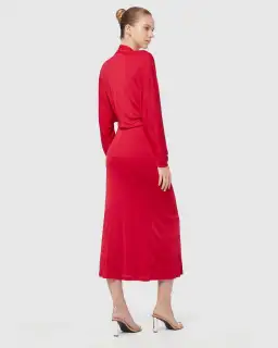 Manning Cartell Haute Pursuit Long Sleeve Midi Dress Red Size 14 for rent on The Volte - image 3